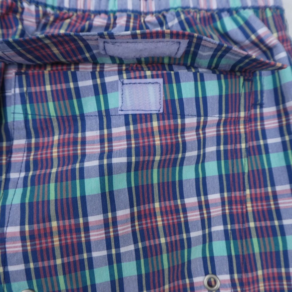 Brooks Brothers 346 Swim Trunks Shorts Plaid Mesh Liner Pockets Logo L 8inch - Picture 5 of 8
